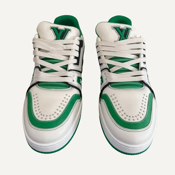 Size 8.5US - Louis Vuitton LV Trainer Green Low-Top Men's - Picture 2 of 6